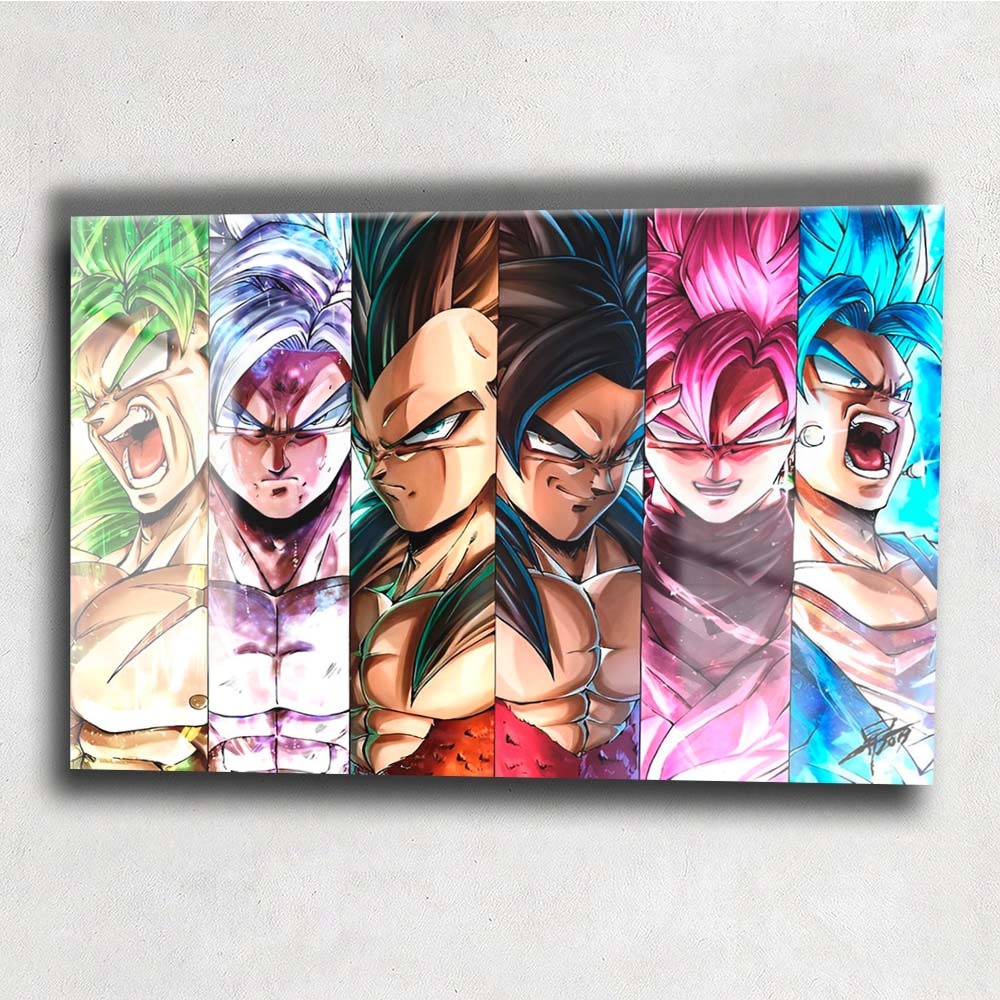 Quadro metálico — painel de guerreiros