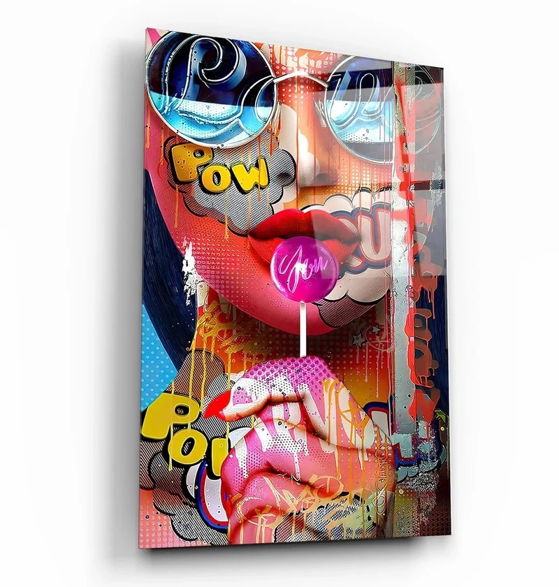 Quadro metálico — pop art colorido