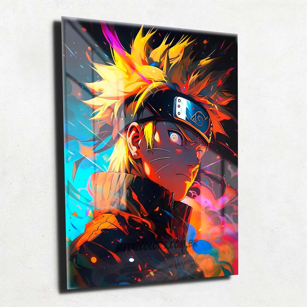 Quadro metálico — ninja colorido em HD